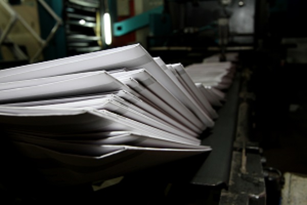 This is how self-publishing companies print pamphlets and other multi-page materials